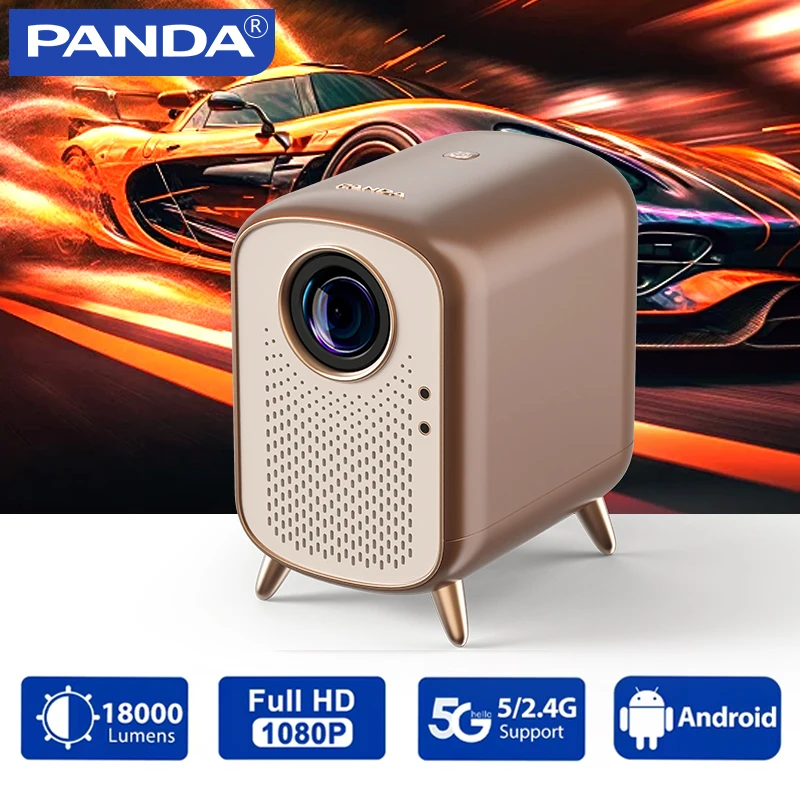 PANDA Stella proyector 4K FULL HD Mini Portable Auto Focus Native 1080P upgrade Android system Home Theater Excellent Sound