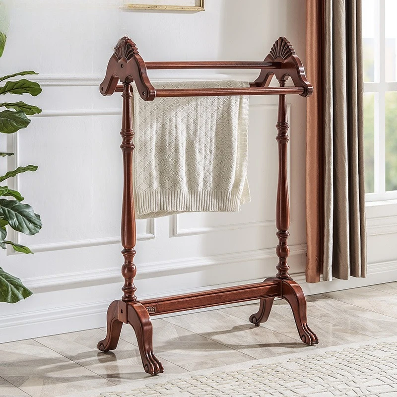 solid wood coat rack floor-to-ceiling bedroom hanger household rack towel rack