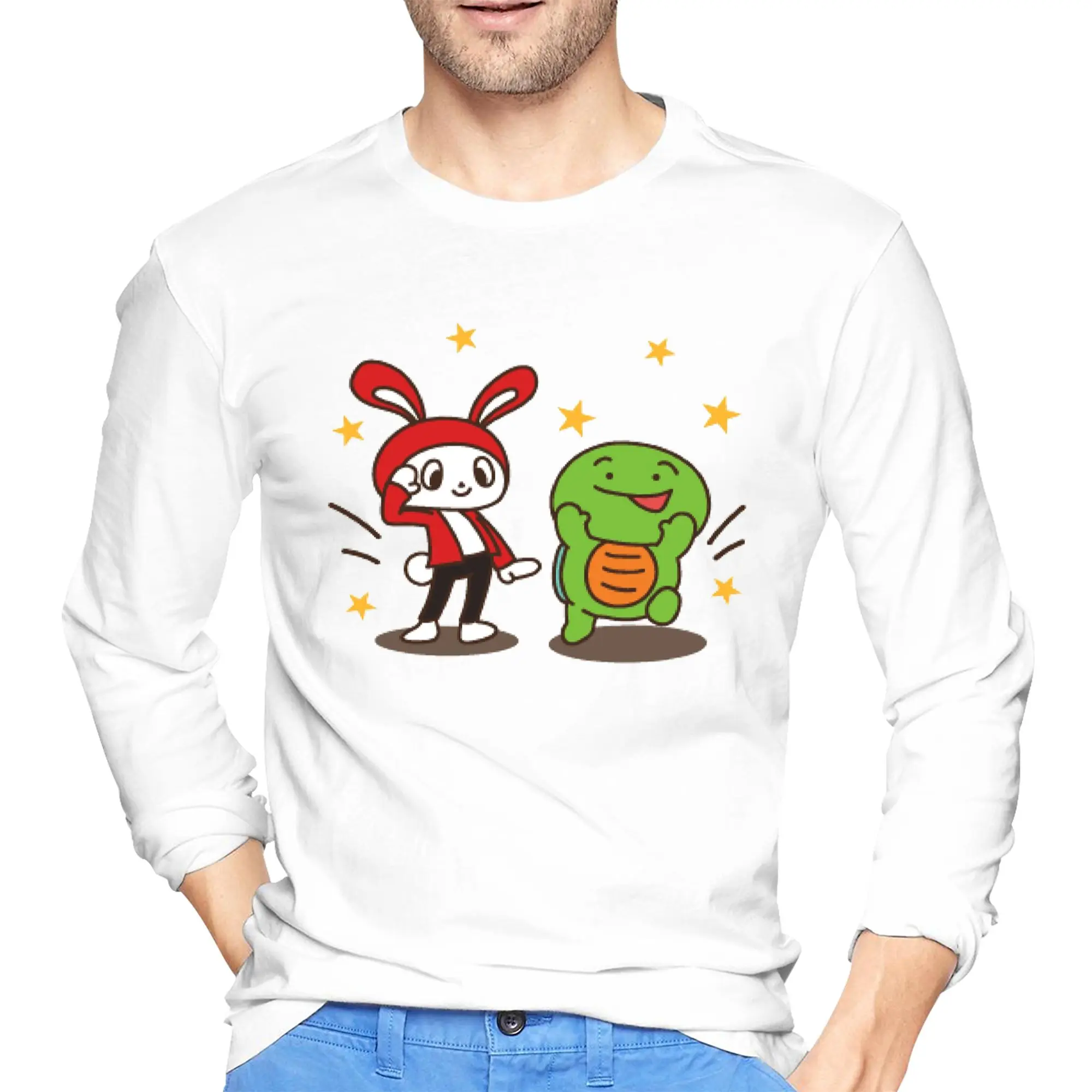 

Jj Mikey Maizen Men's Long Sleeved T-shirt Casual Round Neck T shirts Spring and Autumn Men tops