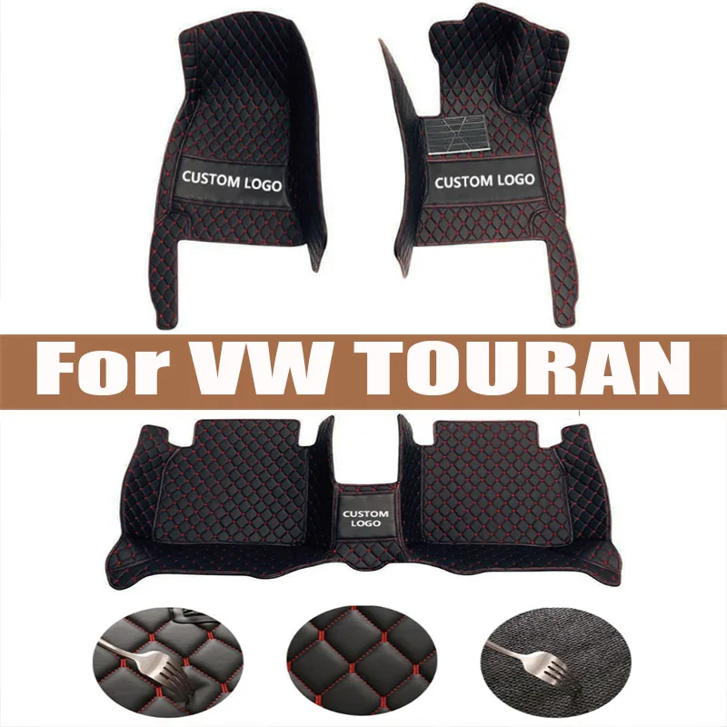 

Car Floor Mats For VW TOURAN 7-seat 2006-2015 2014 2013 2012 2011 Custom Auto Foot Pads Automobile Carpet Cover interior