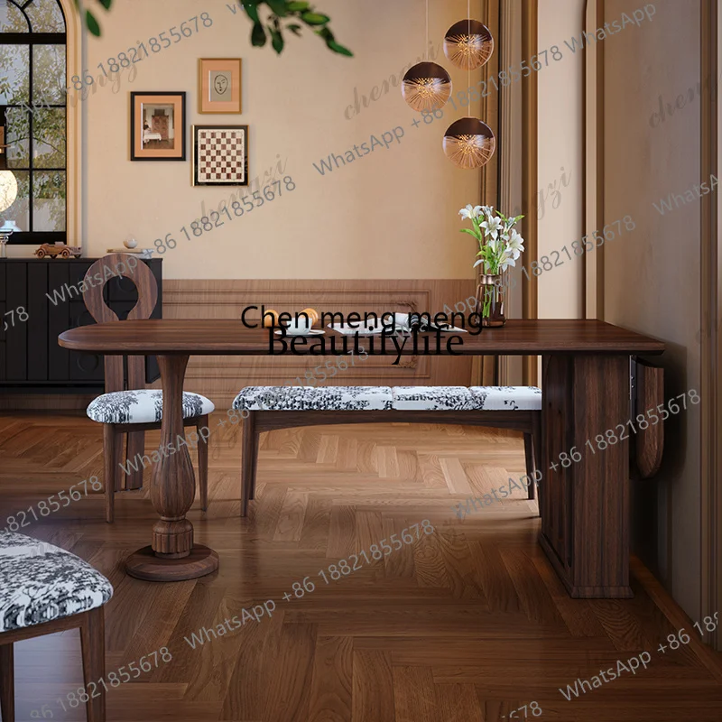 

C5556 Folding Wood Dining Table Wall Hallway Kitchen Study Dining Table Designer Desk Coffee Space Small Saving Muebles Home Fur