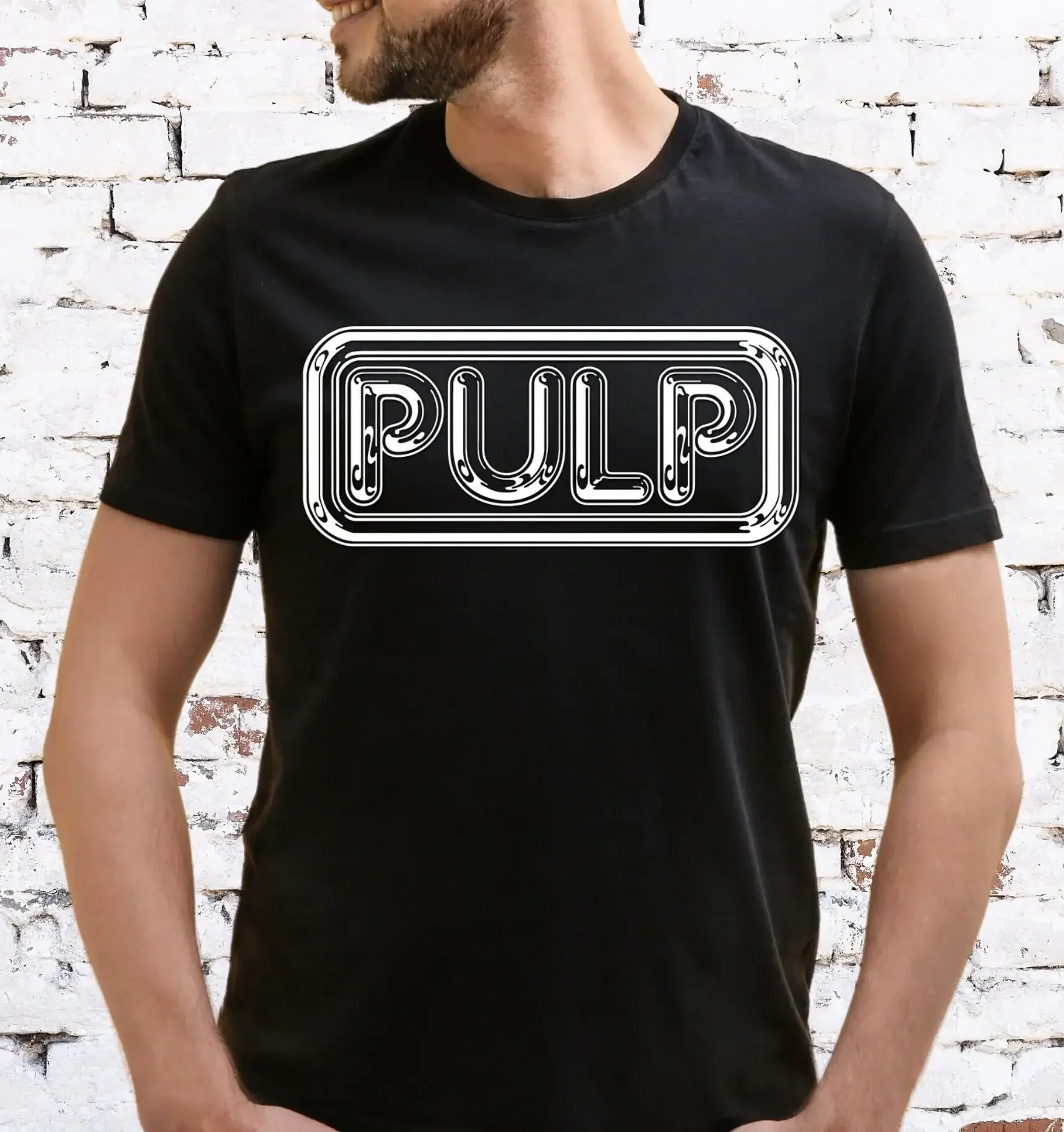 PULP T-SHIRT, Logo, Jarvis Cocker, Available in Unisex and Ladies Fit