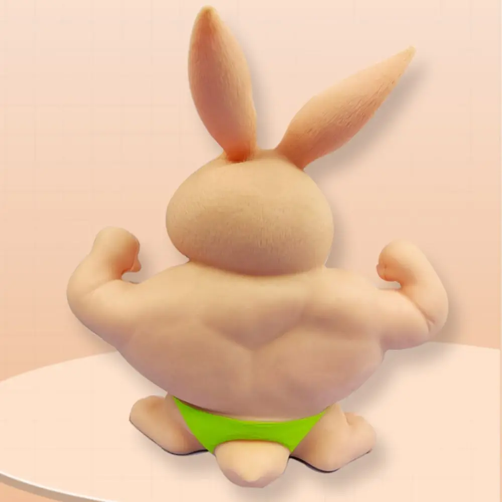 Muscle Rabbit Vent Squeezing Toys Plastic Relaxed Slow Risings Fidgets Toy Interesting Soft Animal Squeezing Toy Office Workers