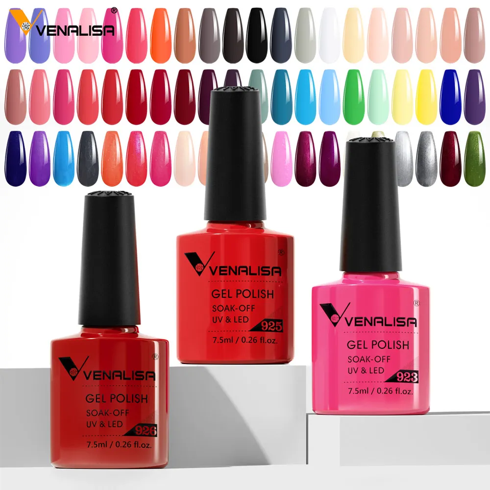 

6pcs*7.5ml Nail Polish Gel Lacquer Varnish Kit Venalisa Classical Color Gel 7.5ml Nail Art Design Soak off UV LED Gel Nail Set