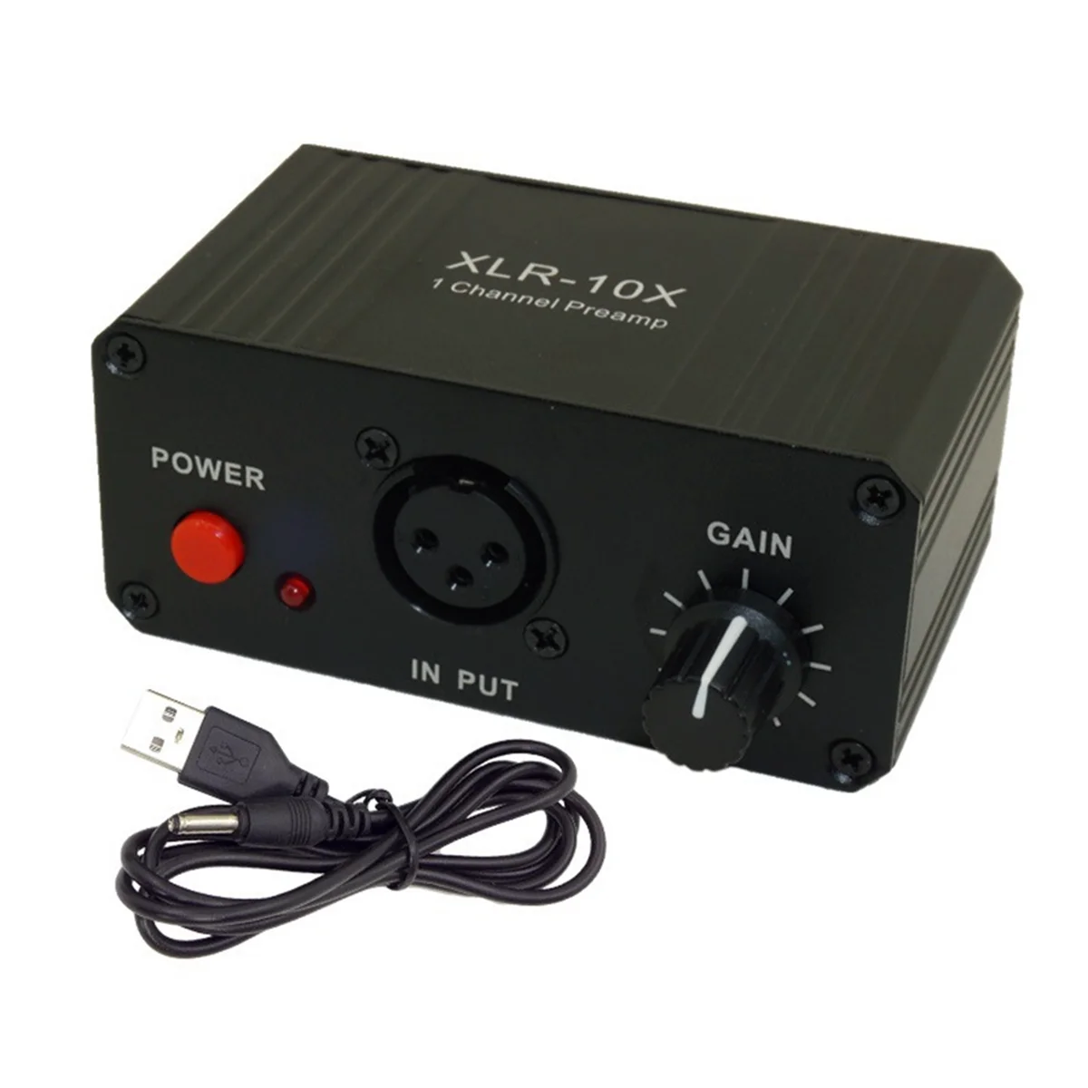 

KK-B2-XLR-10X 1 Channel XLR Interface Balanced Audio Amplifier NE5532 Dynamic Mic Microphone Preamplifier