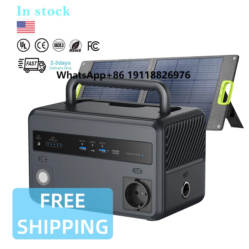 

Free Shipping in Stock Portable Solar Generator 300W Power Supply Camping 110-240V Portable Charger Power Station With AC DC USB