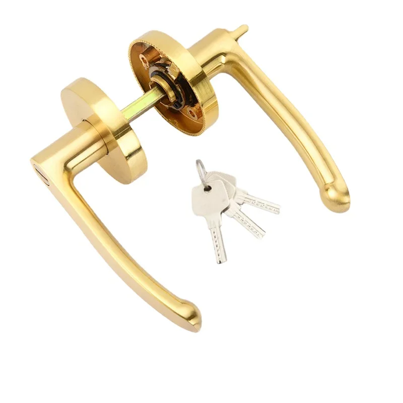 Zinc Alloy Silent  Lock, Bathroom, Bedroom, Room Door, Light Luxury Wooden Door, Heavy Handle