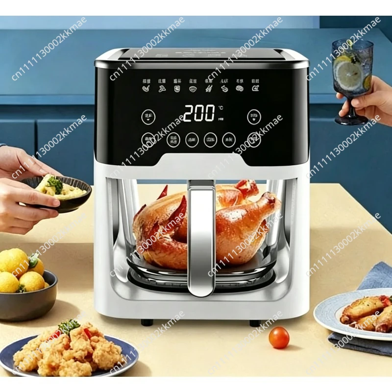 Air fryer, new small multi-functional household large-capacity visual integrated automatic electric oven, for French fries.