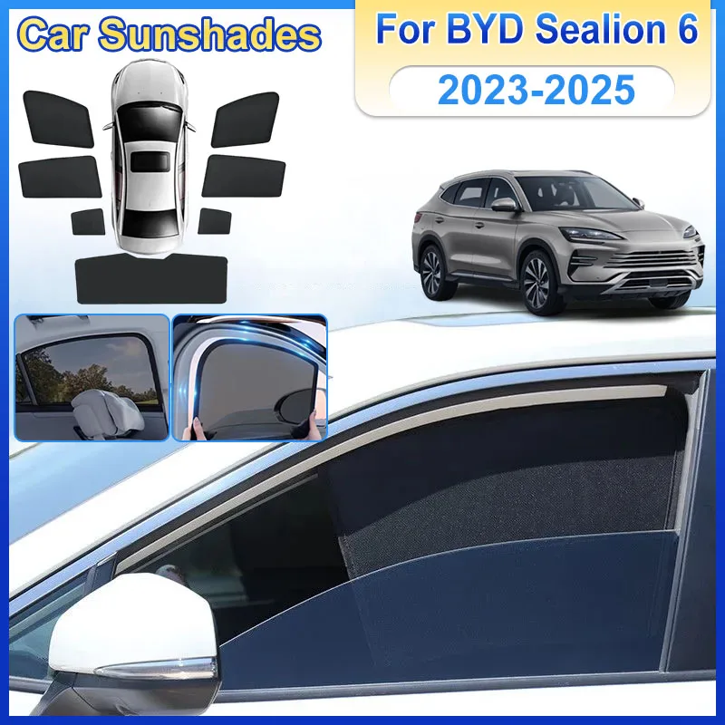 

Car Magnetic Sunshades For BYD Sealion 6 2025 Accessories Seal U 2023 2024 Window Covers Mesh Visors Sun Shades Car Accessories