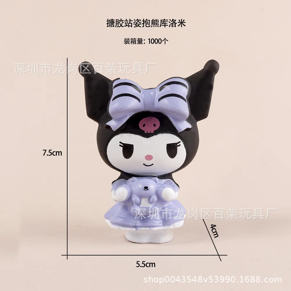 Sanrio Hello Kitty Model Toys Cartoon Action Anime Figures Kuromi Mymelody Cinnamoroll Toys Cute Room Desktop Ornaments Gifts