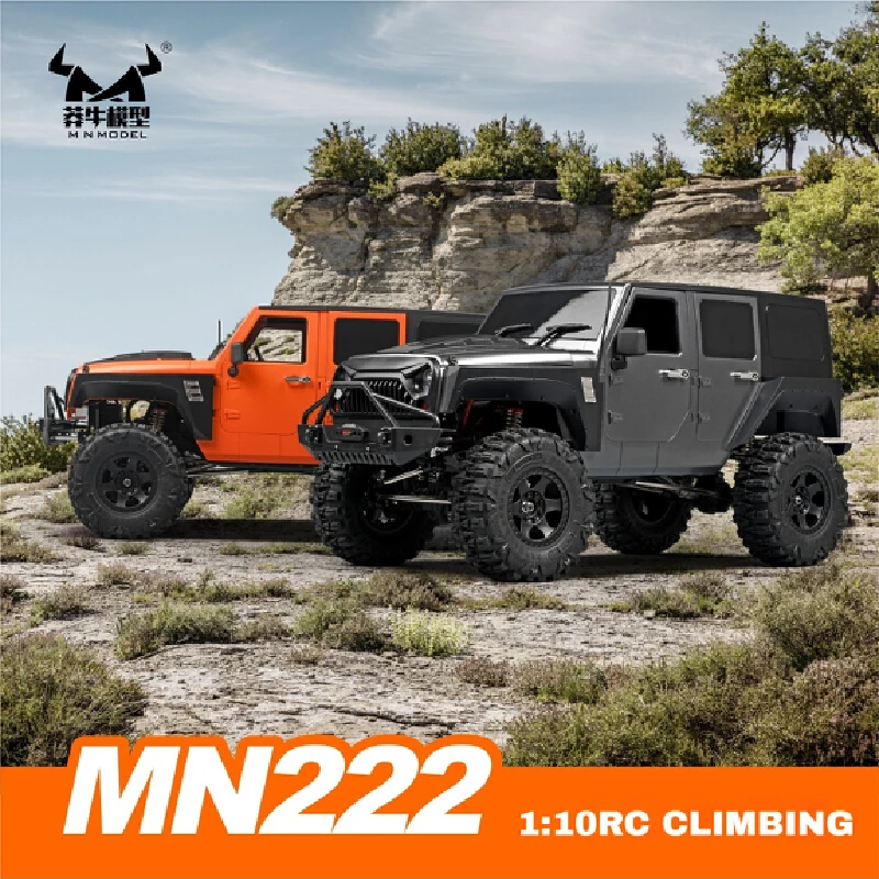 New product MN222 RC four-wheel drive climbing car metal 1:10 simulation scale off-road remote control car adult model toy