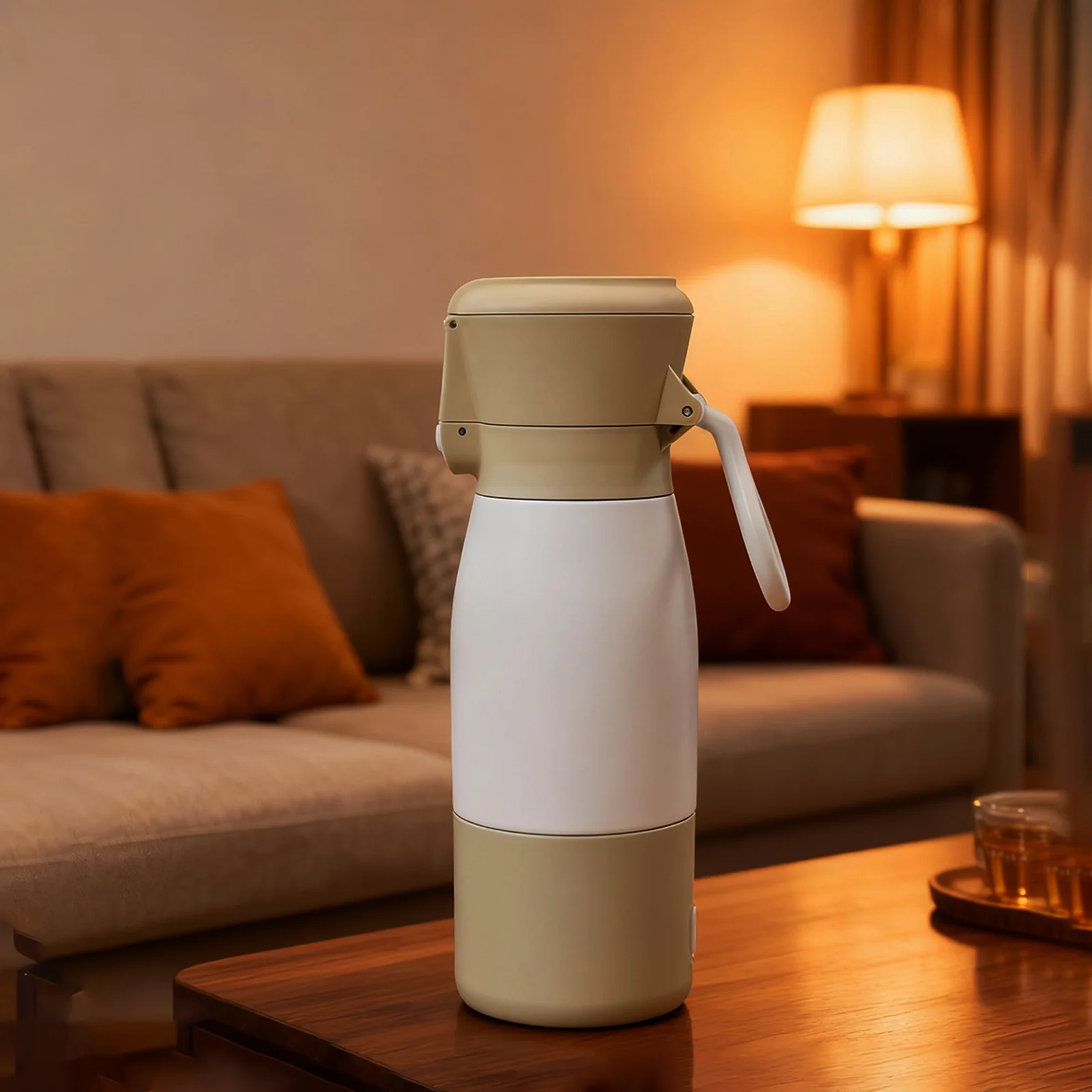 Портативная подогреватель бутылочек, емкостью 500 мл, подходит для различных молочных жидкостей, включая грудное молоко, формулу и воде.