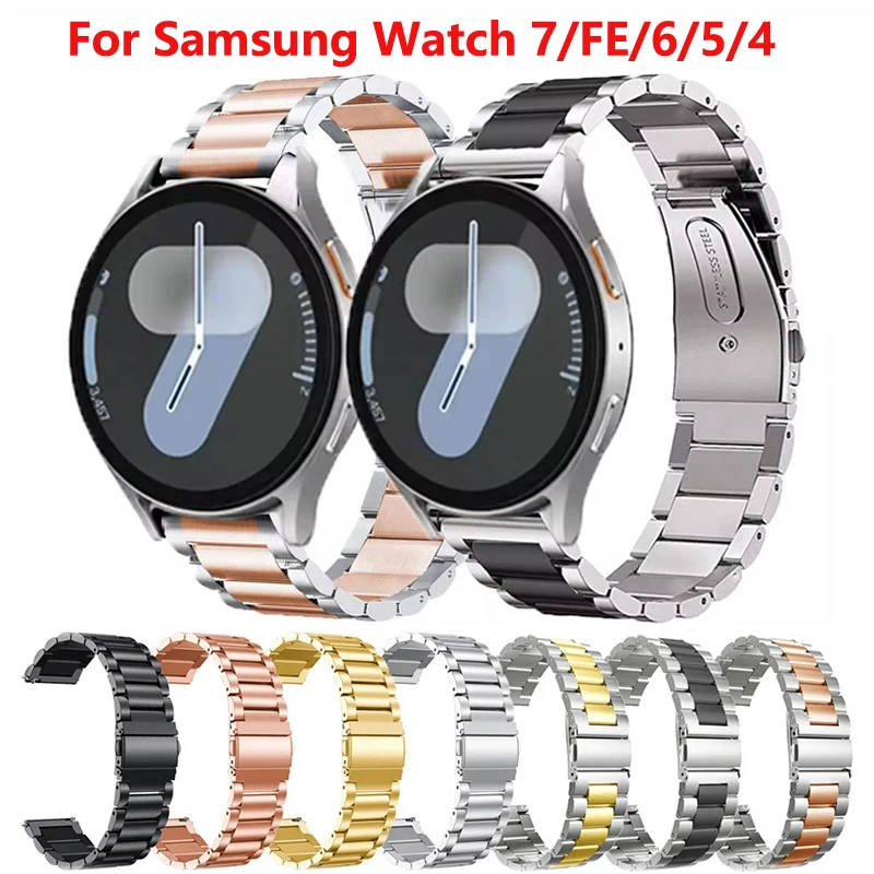 Stainless Steel Strap For Samsung Galaxy Watch 7 6 5 4 44mm 40mm Watchband Bracelet Galaxy Watch 5Pro 4 6Classic 42mm 46 43 47mm