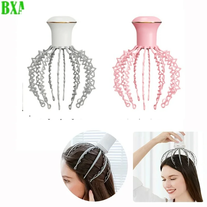

Electric Remote Octopus 12 Claw Head Massager Therapeutic Head Scratcher Stress Relief Fatigue Blood Circulation Hair Massage
