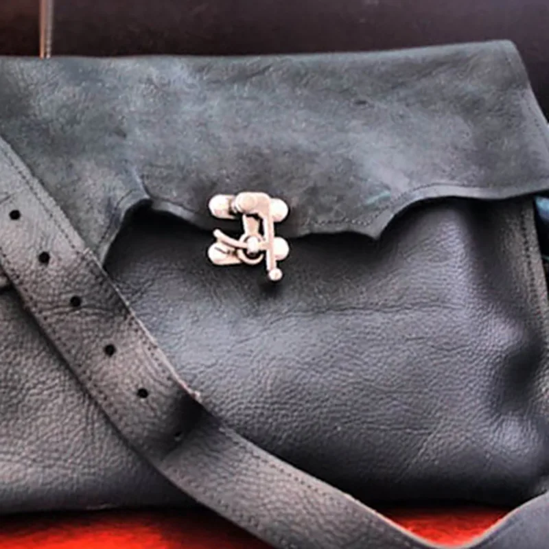 Medieval Steampunk Crossbody Messenger Bag Vintage PU Leather Satchel Festival Shoulder Belt Phone Bag Viking Pirate Accessory