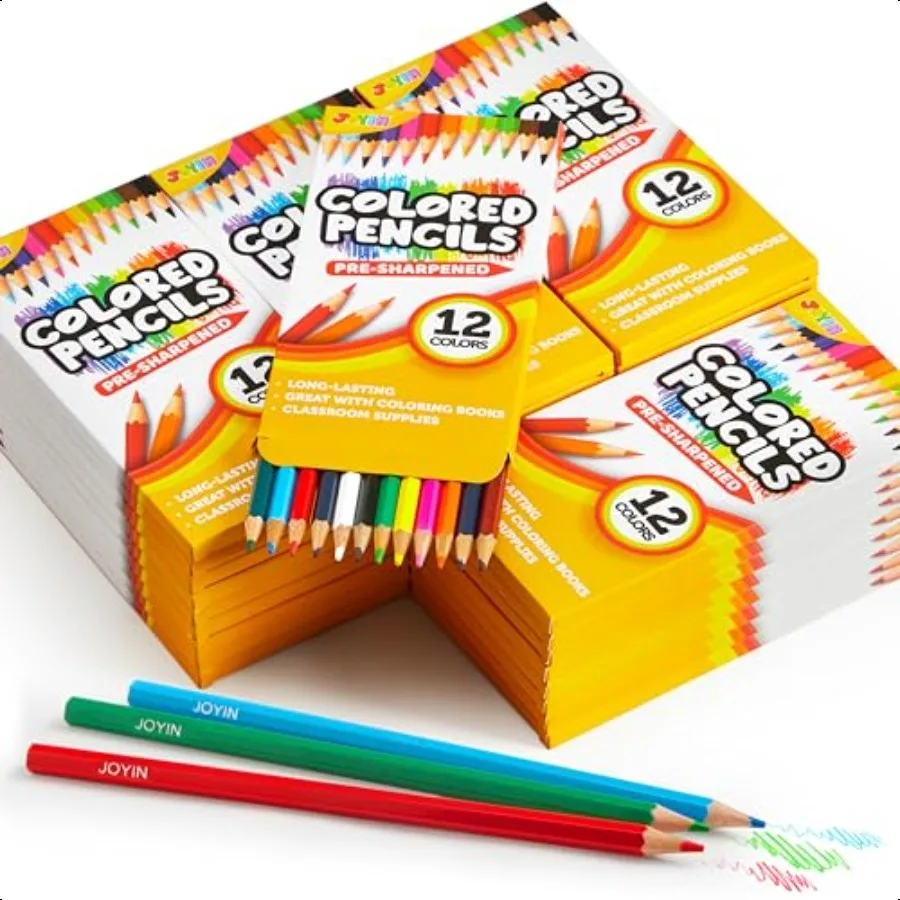 

JOYIN 432 Count Colored Pencils Bulk Colored Pencils for 3+ 12 Colors 36 Packs Presharpened Coloring Art plies School plies