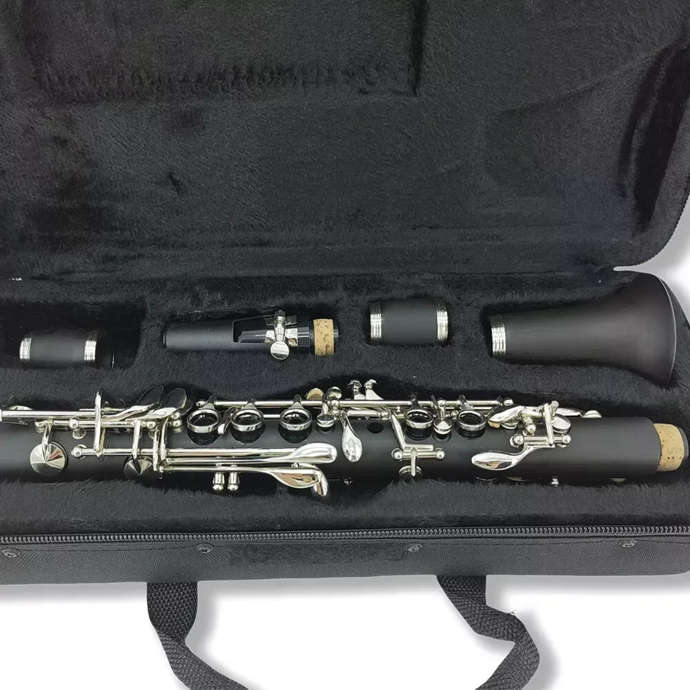 YinfenteEbonite Eb Key Clarinet - Professional, E Flat, Black, 2 Barrels, Good Sound