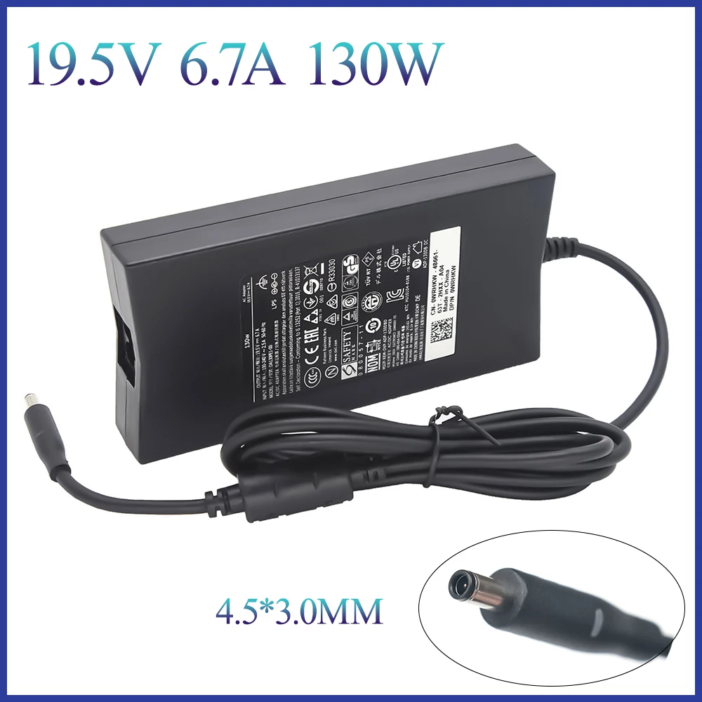 

19.5V 6.7A 130W 4.5*3.0mm AC Laptop Adapter Power Charger For Dell Precision M6300 Ispiron15 7000 7557 XPS 14 XPS 15 9530 Supply