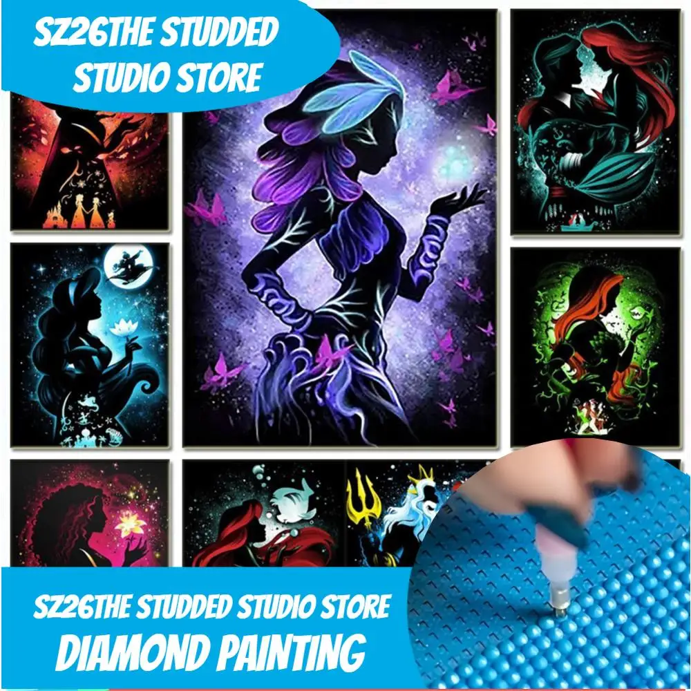 

Набор для вышивания стразами 5D «Силуэт персонажа Диснея» (коллекция), ручная работа, DIY, декор для дома, подарок