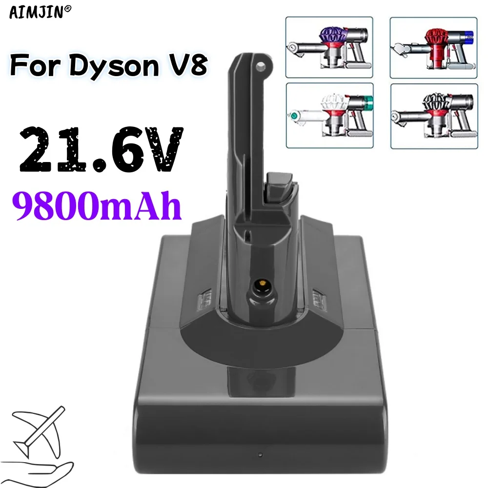 

21,6 В 9800 мАч для Dyson V8, замена аккумулятора для V8 Absolute Animal Fluffy Motorhead SV10, беспроводной пылесос 967834-01