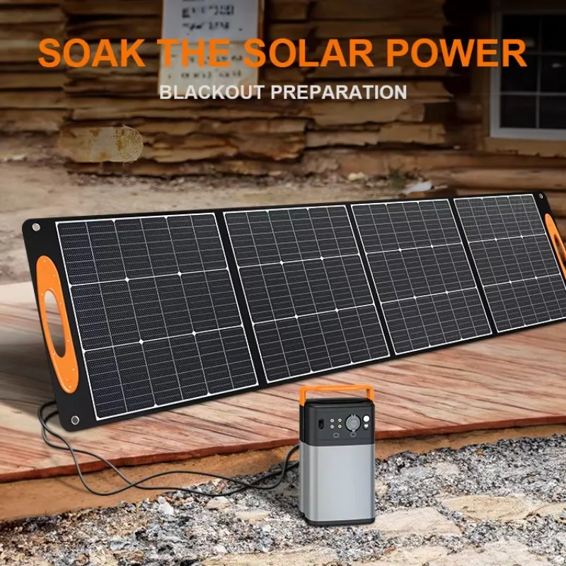 200W Portable Solar Folding Panel Foldable Solar Panels with Sustainable Energy for Camping OEM Power