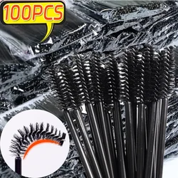 100PCS Eyelashes Brushes Set Disposable Lash Mascara Brush Lashes Extension Eyebrow Wands Applicator Makeup Tools Accessories