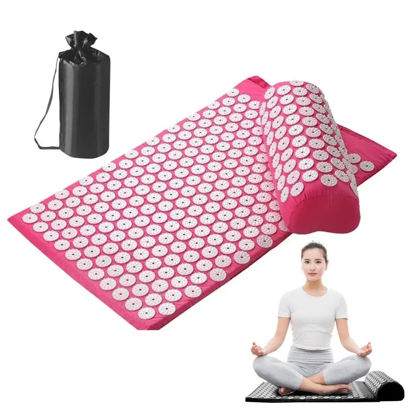 Foot Massage Mat Meditation Mat With Pillow Pressure Mat Pressure Back Mat Massage Mat Set Mediation Accessories For Home Office