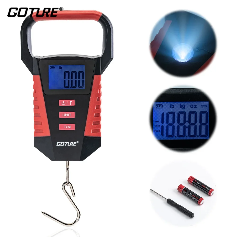 Goture Mini Portable Electronic Scale 50g-50KG digital display Waterproof Fishing Scale With Back Light