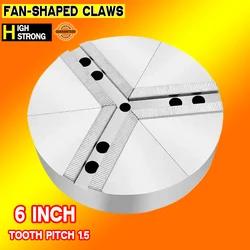 6 inch hydraulic sector jaw fan-shaped claws 3 soft jaws for hydraulic pneumatic chucks Pie jaws Round full grip soft claw