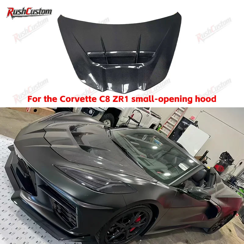 

For Corvette C8 ZR1 Carbon Fiber Small Vented Hood Engine Cover Automotive Interior Kit Automotive Accessories Kit