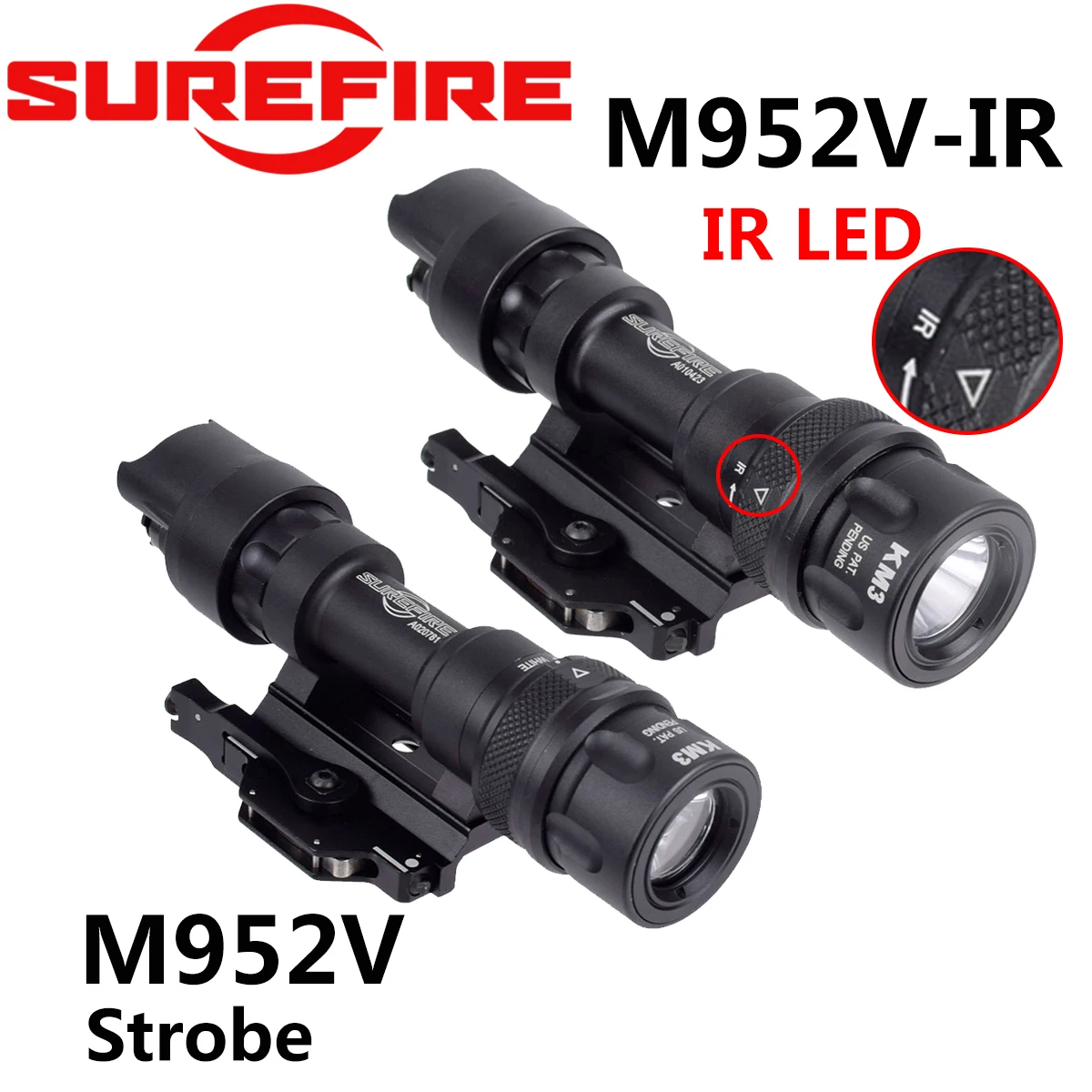 

SureFire M600 M600V IR Upgrade M952V IR Infrared LED Scout Light Tactical Flashlight Hunting QD Rail Mount Weapon Light