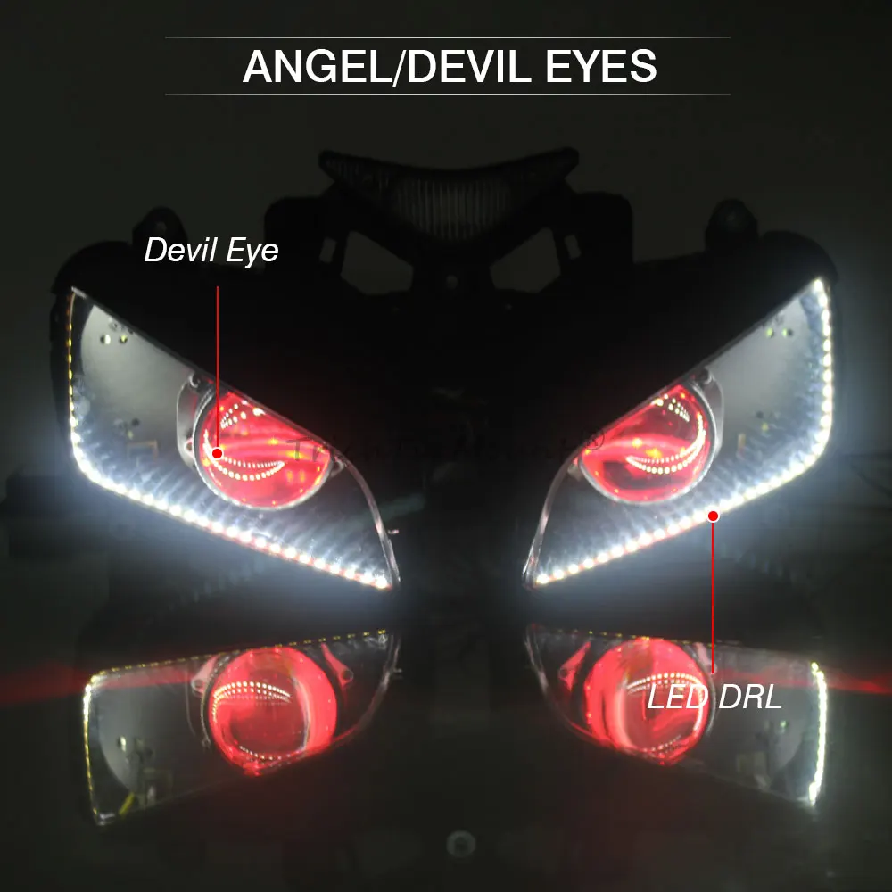 Motorcycle Headlight Headlamp Hi-Lo Beam led lights Headlight Assembly For Honda CBR1000RR CBR 1000RR 2004-2007 luces para moto