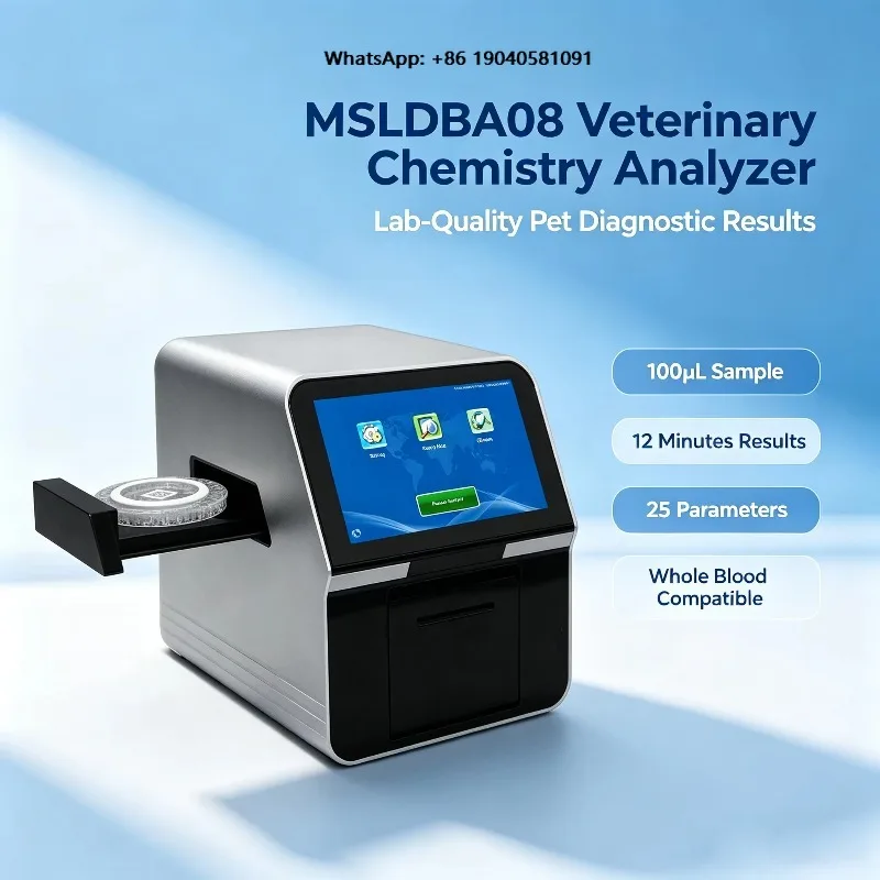 Seamaty Fully Automatic Veterinary Dry Chemistry Analyzer Portable Point of Care Blood Biochemistry Tester for Dog/Cat