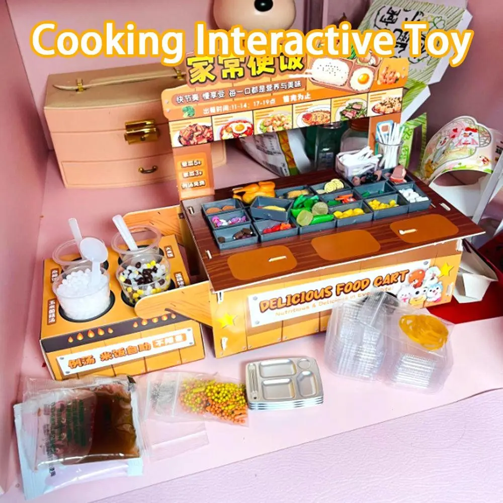3D Pretend Play Kitchen Toys Creative DIY Mini Fast Food Model Toy Funny Role Play Simulation Food Toys Toddlers Girls Boys