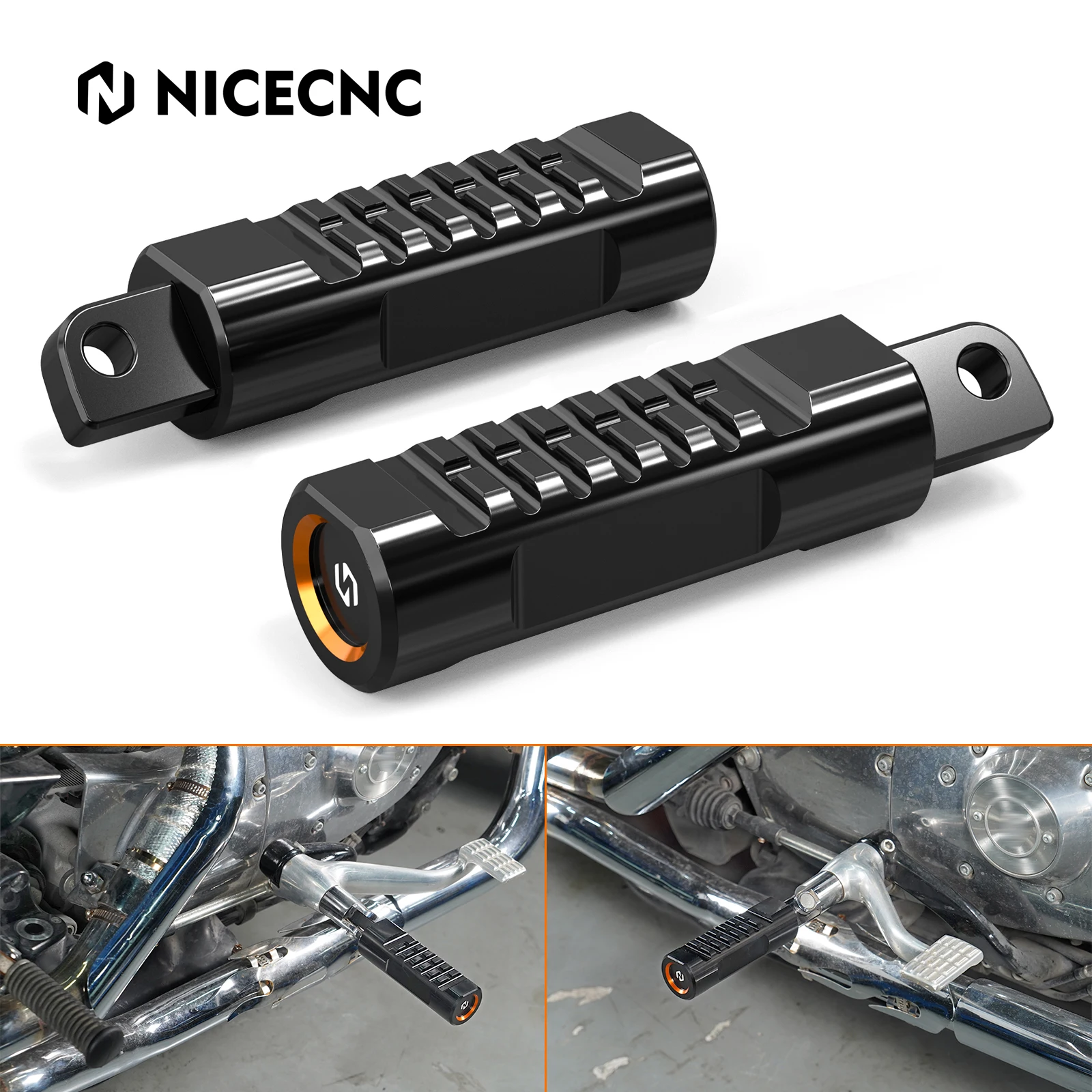 

Motorcycle Footrests Footpegs for Harley Sportster Iron 883 1200 Low Custom Super Low XL 1200T XL883L XL1200L XL883N XL1200NS