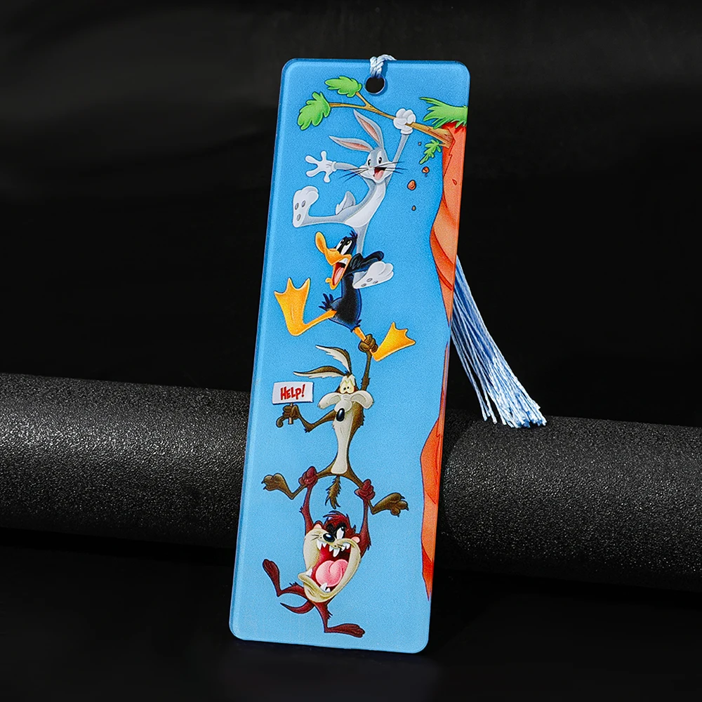 Rabbit Brother Cartoon 3D Bookmark - Joyful Character Stacking Music Design Animation Comic Reading Mark Childhood Animation Fan