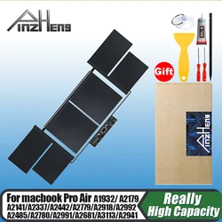 PINZHENG Laptop Battery For Macbook Pro 13'' A2337 A1932 A2179 A2681 15'' A2141 A2941 14'' A2442 A2779 A2918 A2992 16'' A2485
