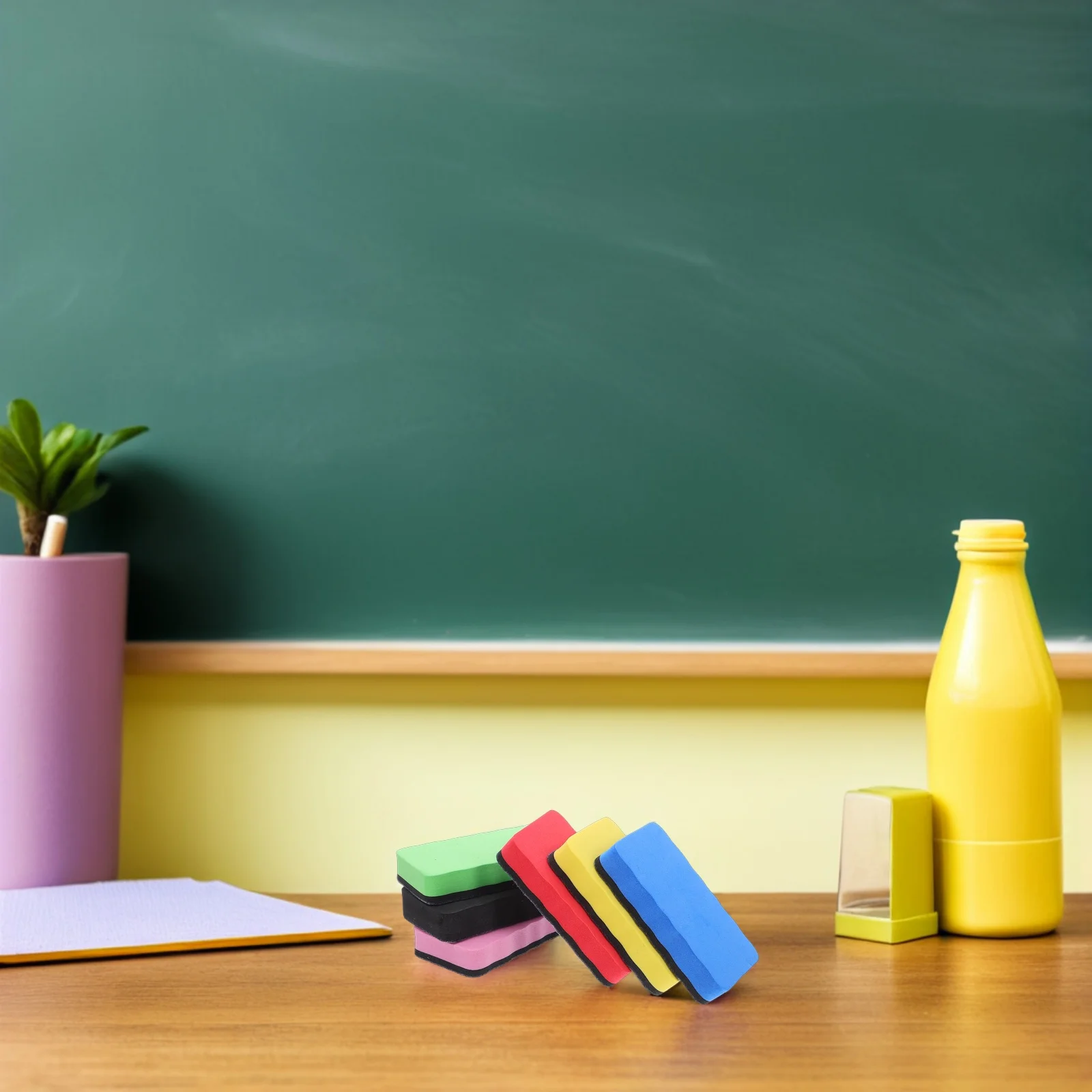 

12Pcs Magnetic Whiteboard Erasers Eva Felt Dry Erase Bulk Cleaners Office School Classroom Supplies White Board Erasers Magnetic