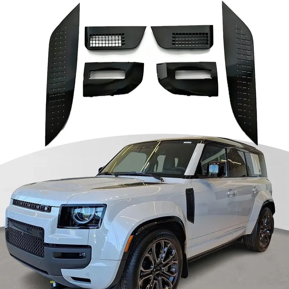 6PCS Front Side Hood Vent Lamp Trim Fits For Defender 90 110 130 Upgraded Version 2026