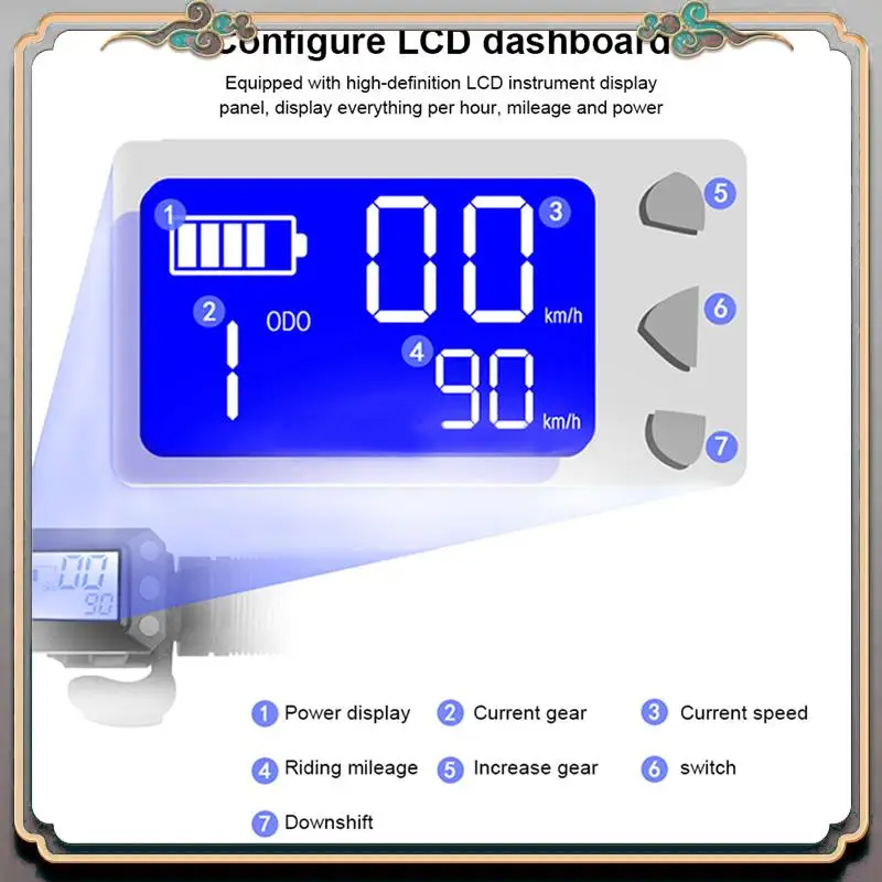 

Durable 24V 250W Electric Scooter Controller LCD Display Electric Scooter Brake Accelerator Throttle Set Easy To Install (24V)
