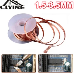 1.5-3.5mm Desoldering Mesh Braid Tape Copper Welding Point Solder Remover  Wire Soldering Wick Tin Lead Cord Flux For Soldering