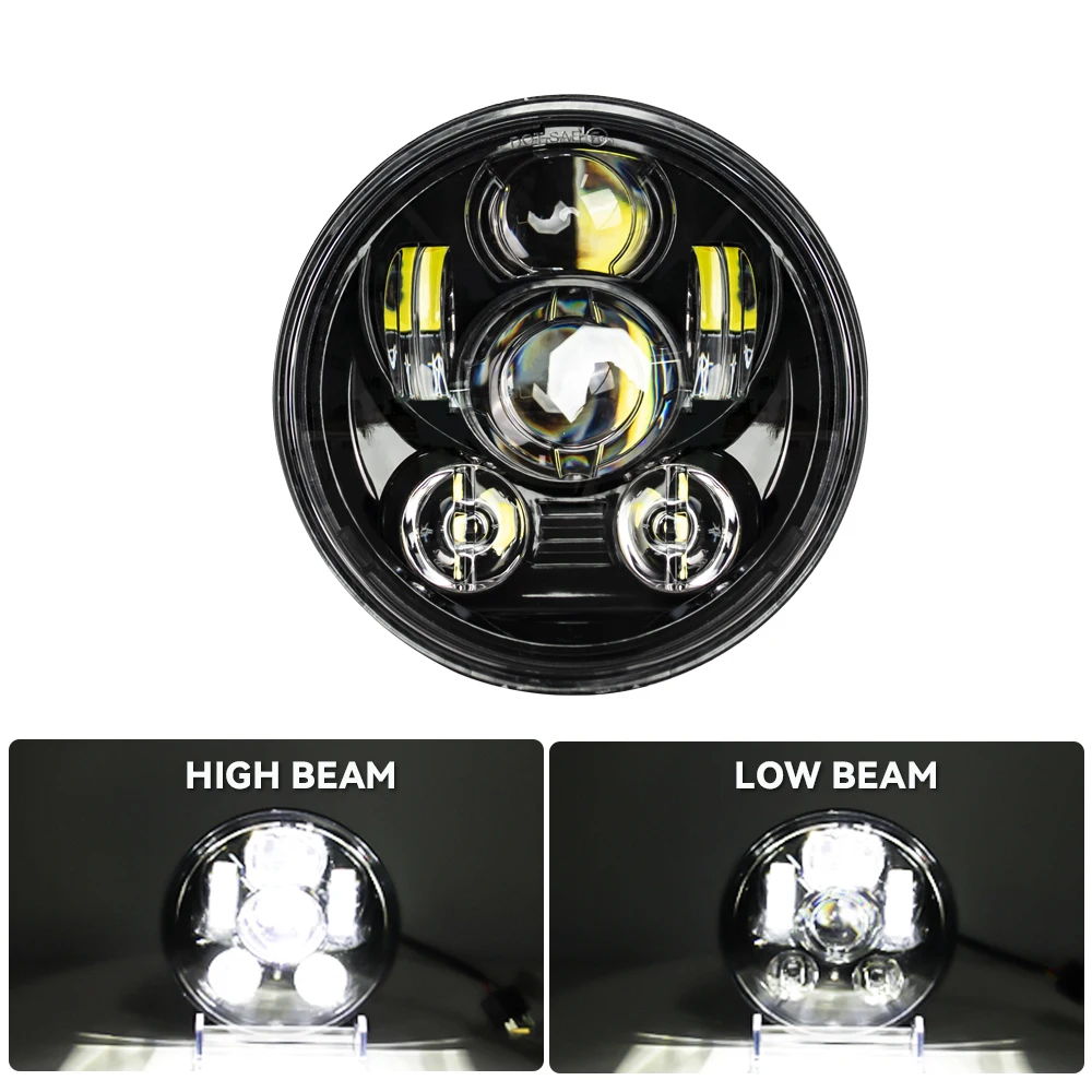 5.75 '' LED Headlight For Harley Davidson Sportster Dyna Iron 883 Street Bob Low Rider Wide Glide Softail Motorcycle Headlamp