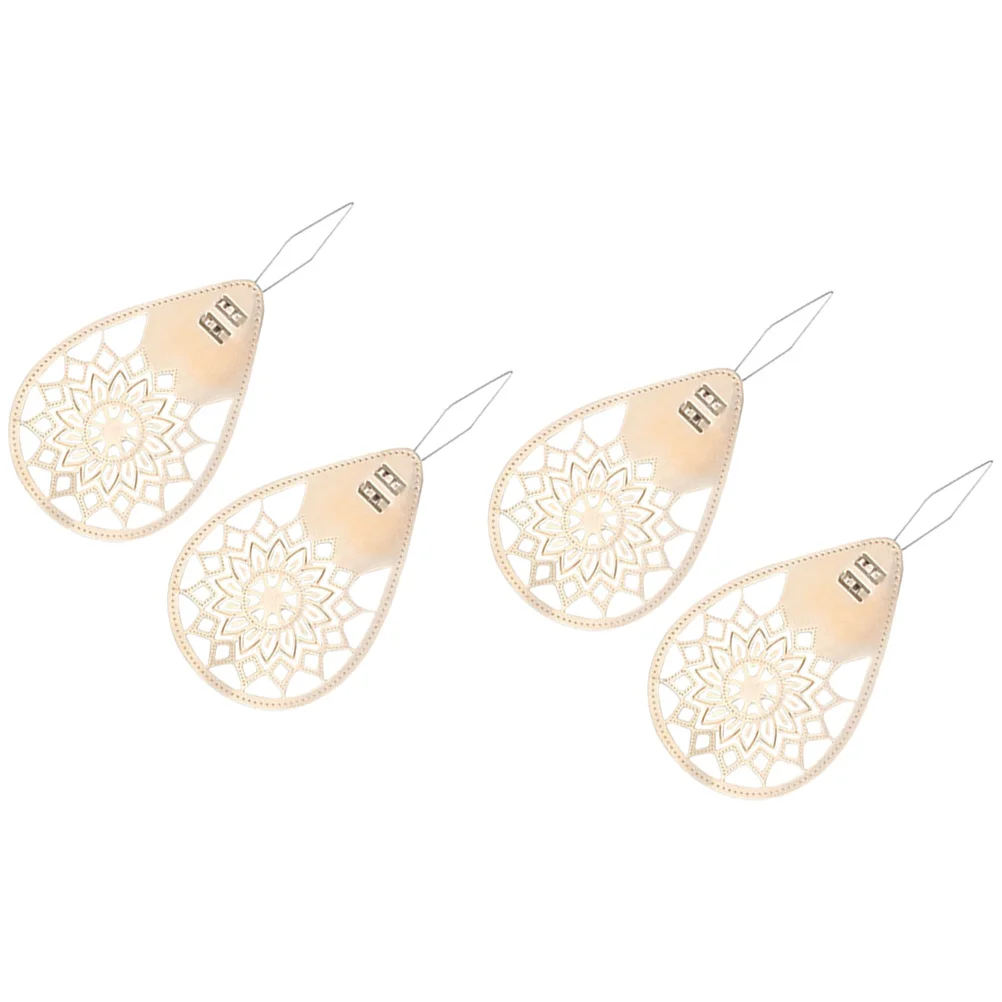 4 قطعة معدنية مجوفة عبر غرزة إبرة الخيوط أداة خيوط سهلة لآلة اليد الخياطة اكسسوارات إبرة عراف #3