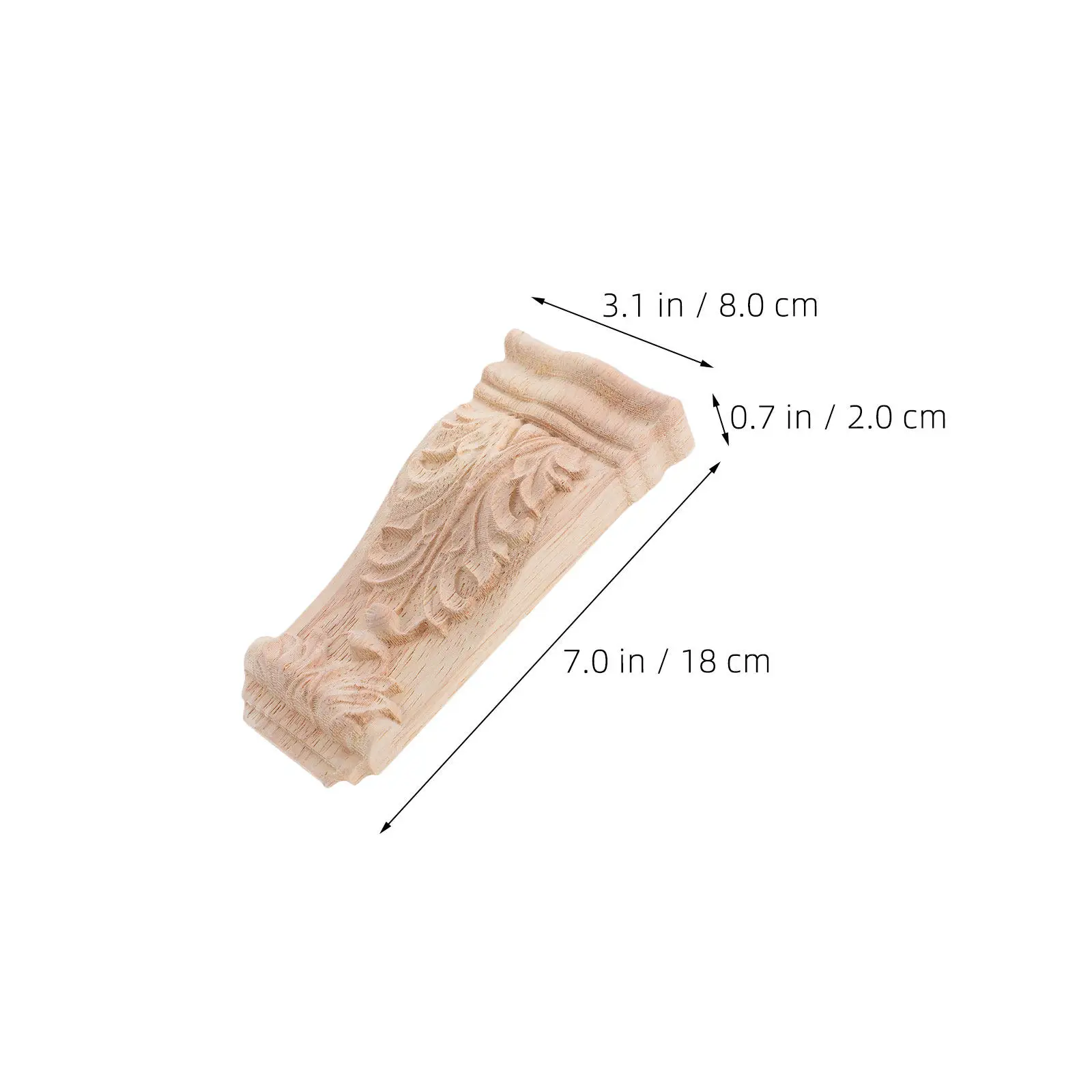 2Pcs Wood Corbels Bracket Hand Carved Unpainted Decorative Supports for Furniture Shelves Cabinets Mantels Classic European