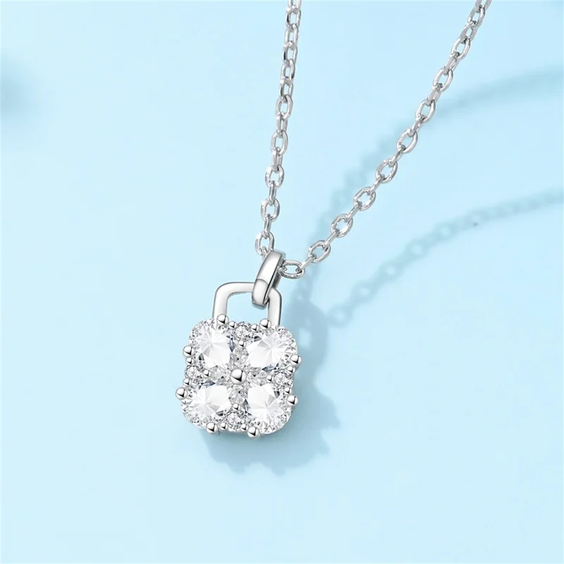 

Ожерелье из стерлингового серебра 925 пробы с блестящими кристаллами и цирконами, ожерелье с замком в форме сердца для женщин, ювелирное украшение на годовщину, подарок для женщин