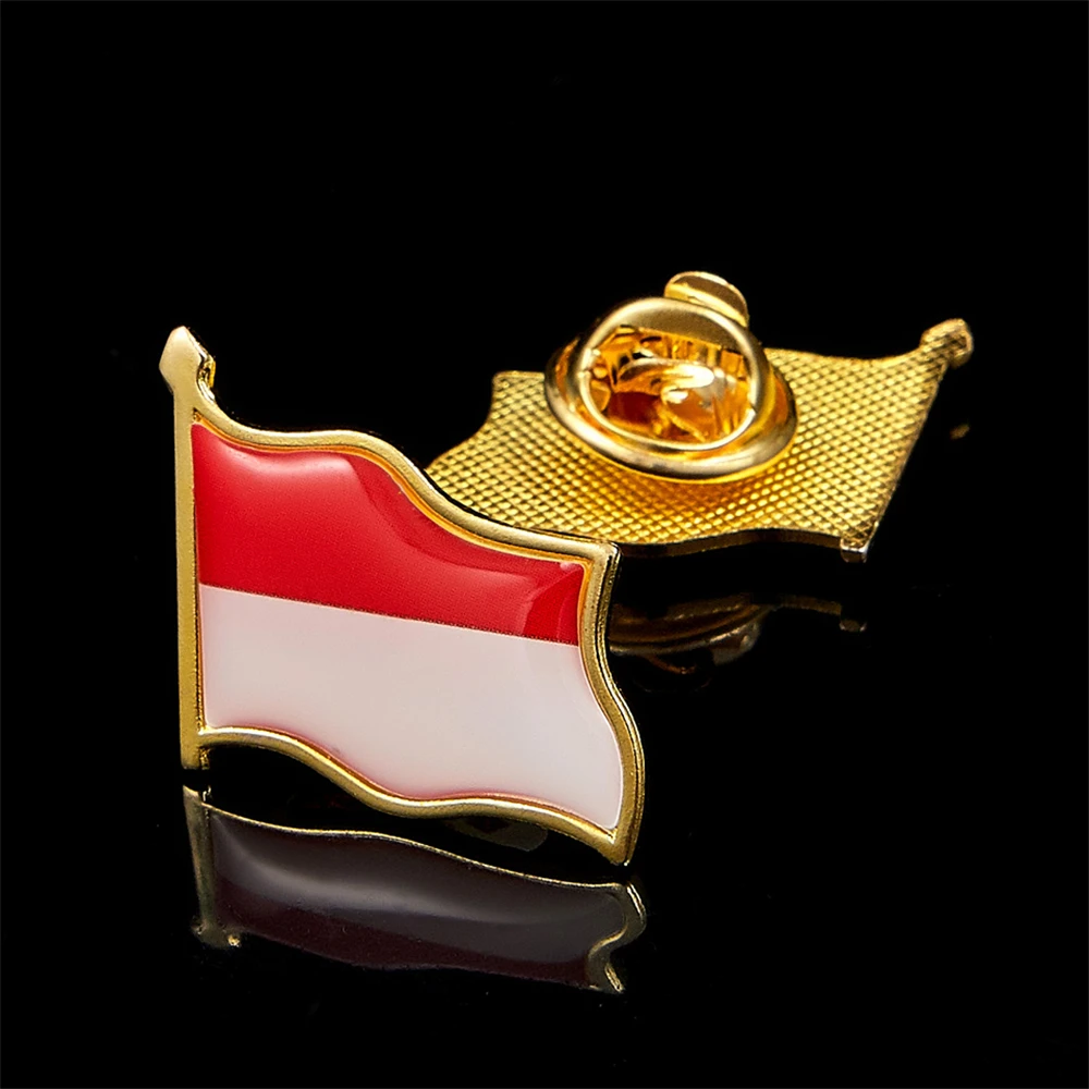 Monaco Principality Country Flag Enamel Lapel Hat Cap Tie Pin Badge Brooch