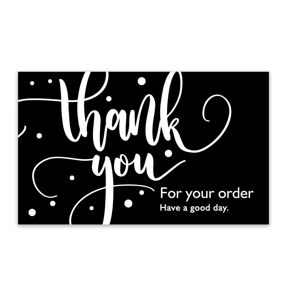 30pcs Thank You For Your Order Black Greeting Packaging Label Tag For Small Bussiness Gift Box Decoration Packages Supplies