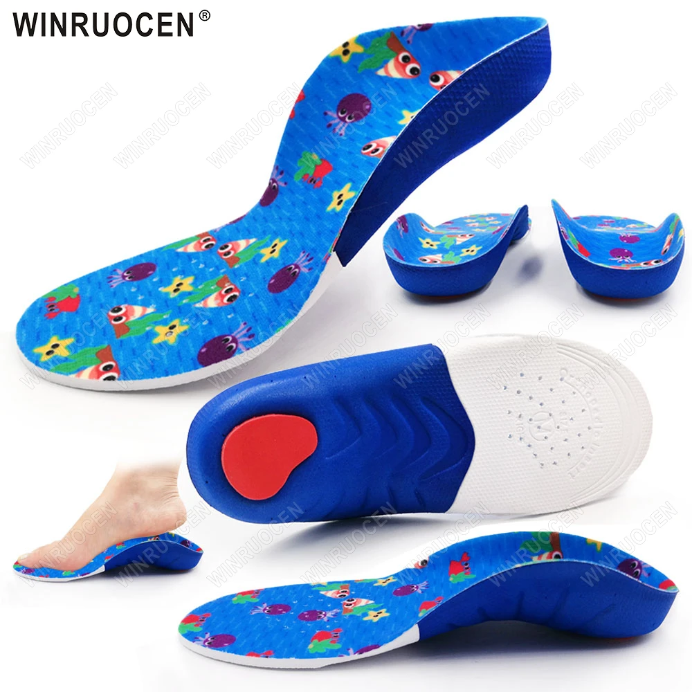 

1/2 Pairs Kids Orthopedic Insoles Flat Foot Correction Arch Support Breathable Sports Soles for Children's Shoes Accessories