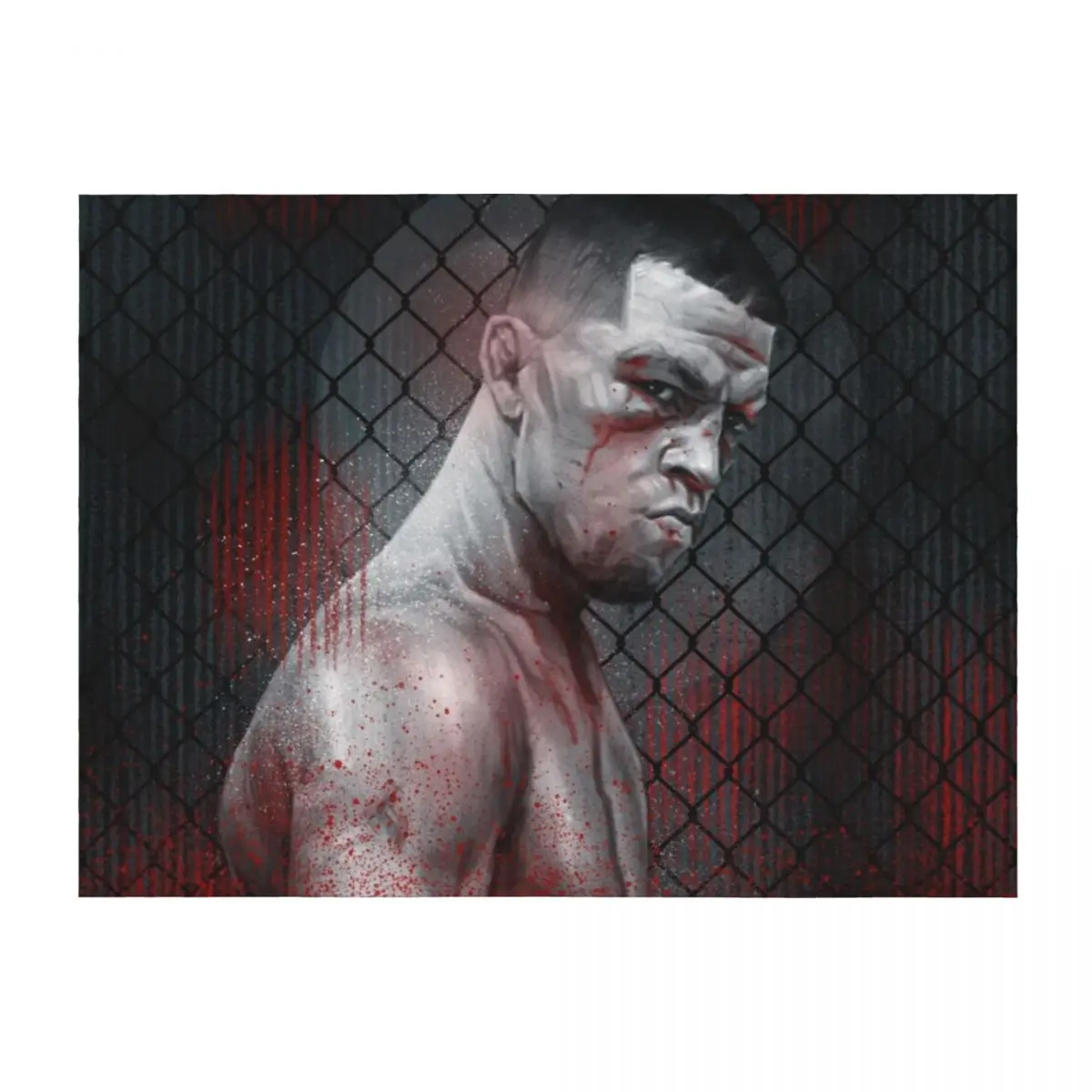 

Nate Diaz Throw Blanket Shaggy Moving Hair Designers Blankets