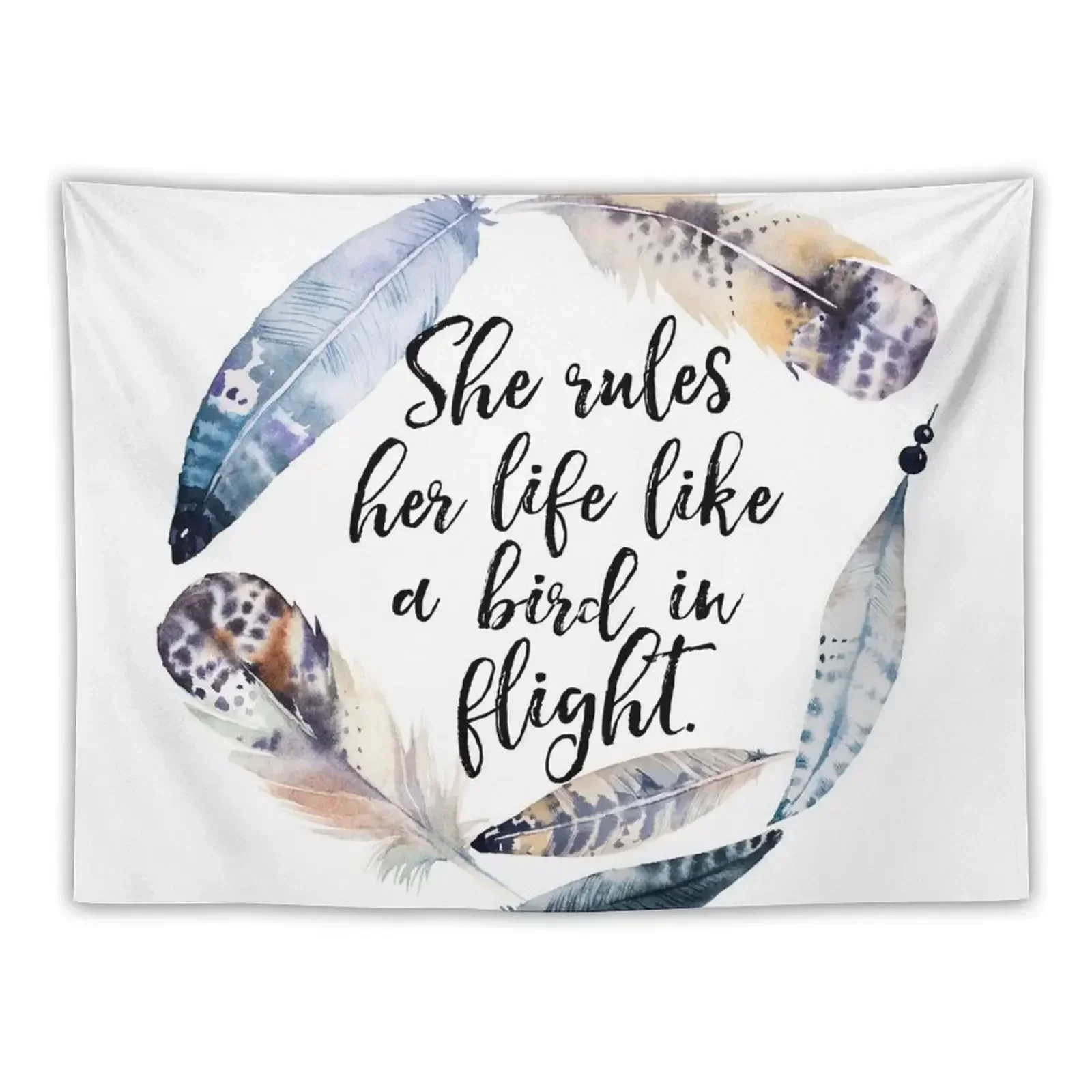 Bird in Flight - Rhiannon Lyrics Tapestry Home Decorations Aesthetic Decor For Room Mushroom Tapestry